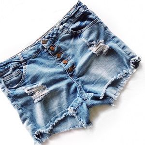 Refuge Distressed Jean Shorts
